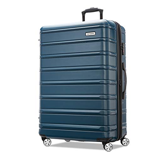 Samsonite Omni 2 Hardside Expandable Luggage with Spinners, Nova Teal, Checked-Large 28-Inch