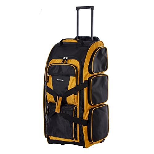 Travelers Club Xpedition 30 Inch Multi-Pocket Upright Rolling Duffel Bag, Arrowwood, 30' Suitcase