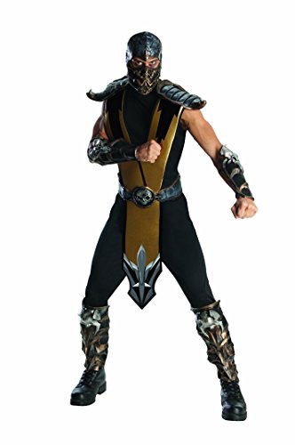 Rubie's Men Mortal Kombat Deluxe Scorpion Adult Sized Costumes, As Shown, Standard US