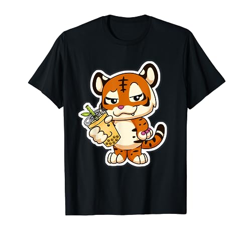 Year of the Tiger Woke Bubble Boba Tea Chinese Zodiac T-Shirt