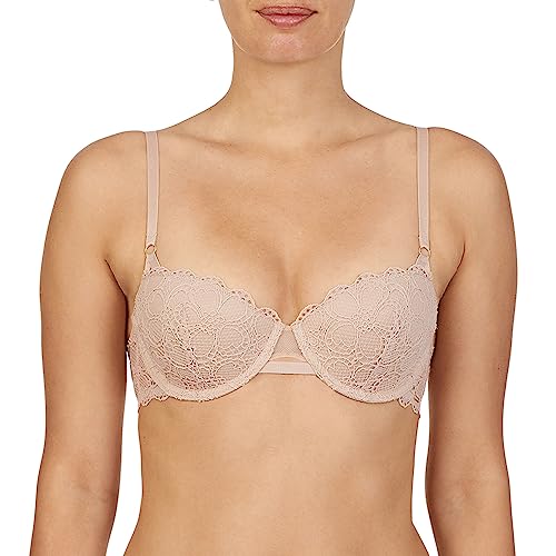 DKNY Women's Superior Scalloped Lace Balconette Bra, Line Cups, Cameo, 32C