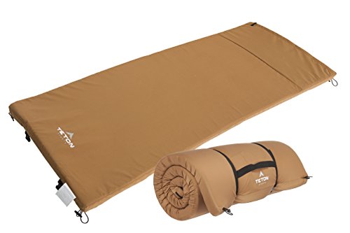 TETON Sports Adventurer Camp Pad; Sleeping Pad for Car Camping Brown, Adventurer/75' x 24' x 2'