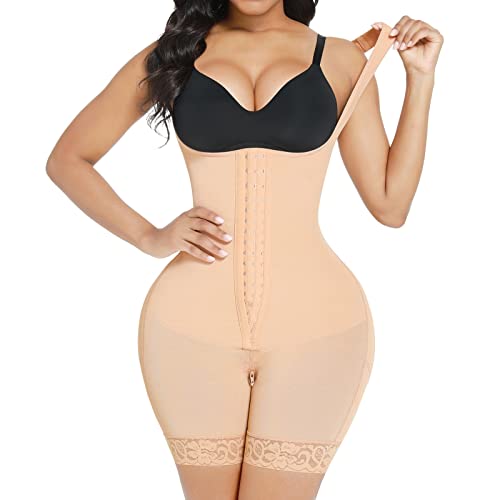 FeelinGirl Faja Women's BBL Fajas Colombians Tummy Control Shapewear Post Surgery Body Garments, Hooks Zipper Crotch