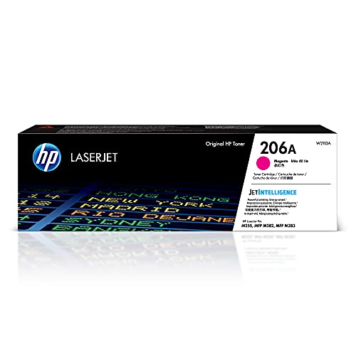 HP 206A Magenta Toner Cartridge | Works with HP Color LaserJet Pro M255, HP Color LaserJet Pro MFP M282, M283 Series | W2113A