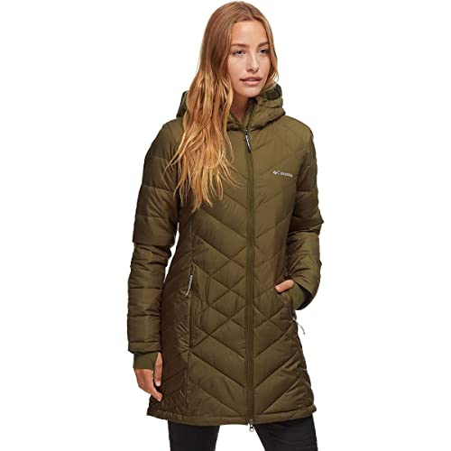 Columbia Women's Heavenly Long Hooded Jacket, Olive Green, Small