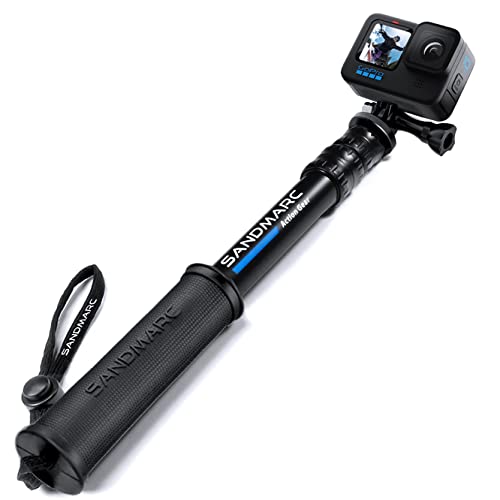 SANDMARC Pole - Compact Edition: 10-25' Waterproof Pole (Selfie Stick) for GoPro Hero 12, 11, 10, 9, 8, Max, 7, 6, 5, 4, Session, 3+, 3, 2, HD & Osmo Action