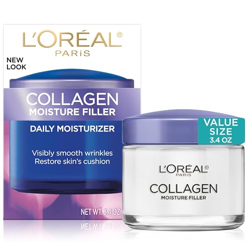 L'Oreal Paris Collagen Daily Face Moisturizer, Reduce Wrinkles, Face Cream 3.4 oz