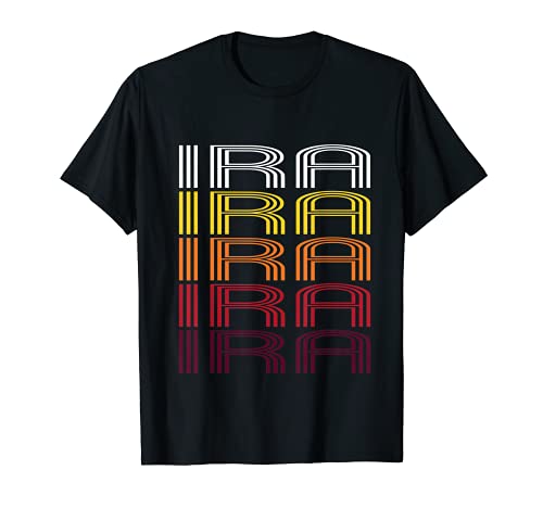 Ira Retro Wordmark Pattern - Vintage Style T-shirt