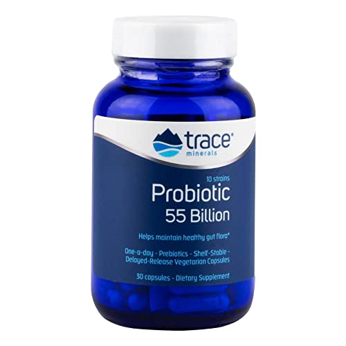 Probiotic 55 Billion Active Cultures per Capsule 30 Capsules | Bifidobacterium, Lactobacillus, One-A-Day, Delayed-Release Capsules | Promotes Digestive Wellness, Gut Health | Gluten Free, Men + Women