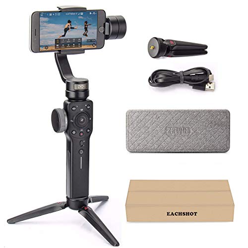 Zhiyun Smooth 4 Gimbal Stabilizer for Smartphone iPhone Android Cell Phone 3-Axis Handheld Gimbal for Vlogging YouTube Vlog TikTok Instagram Live Video Kit Support Cellphone 210g MAX