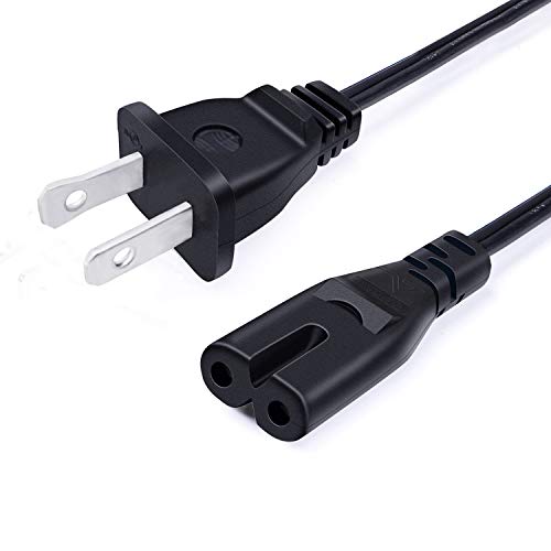 UL Listed 2 Prong Power Cord for Samsung UN Series TV Samsung QN65Q6FN 65 55 32 50 inch Smart TV Samsung Curved 4K TV 8ft Replacement AC Power Cord Cable