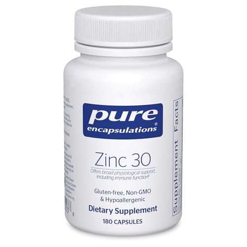 Pure Encapsulations Zinc 30 mg - Highly Absorbable - for Immune System Support - Zinc Picolinate - 180 Capsules