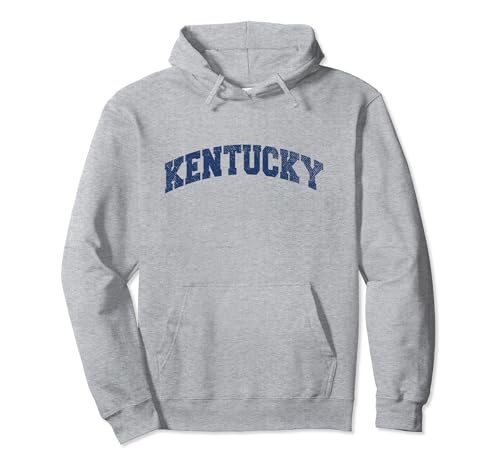 Kentucky Varsity Style Vintage Grey Pullover Hoodie
