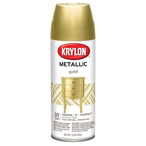 KRYLON DIVERSIFIED BRANDS K01706 Krylon Spray Paint, Gold 12 Ounce (Pack of 1)