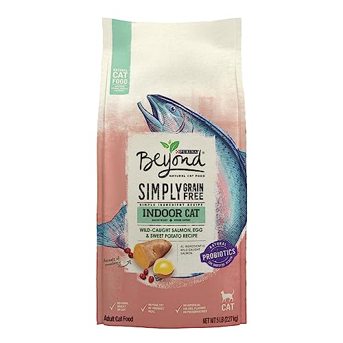 Purina Beyond Grain Free, Natural Dry Cat Food, Simply Indoor Salmon, Egg & Sweet Potato Recipe - 5 lb. Bag