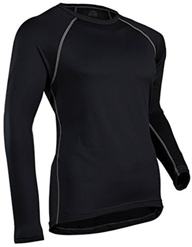 ColdPruf Quest Performance Crew Neck Base Layer, Thermal Long-Sleeve Top, Men, Black, X-Large