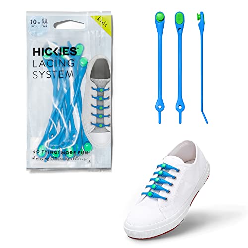 HICKIES Kids Tie-Free Laces - Blue/Lime