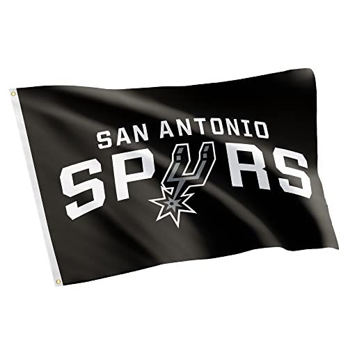 San Antonio Spurs Flag NBA 100% Polyester Indoor Outdoor 3x5 feet National Basketball Association Team Flags (Flag #2)