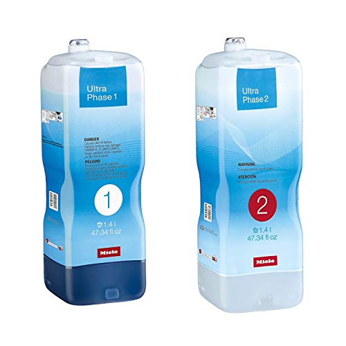 Miele UltraPhase 1 & 2, 2-Component Detergent for Whites/Colors Aqua Fragrance (2, UltraPhase 1 & 2)