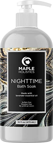 Luxury Nighttime Bubble Bath for Women - Aromatherapy Sleep Bath Soak for Women Relaxing and Nourishing Vegan Formula with Lavender Essential Oil and Shea Butter - Sulfate Paraben and Phthalate Free