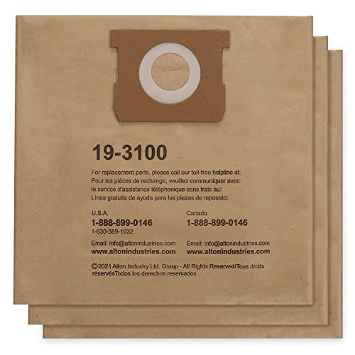 alton enterprises limited Stanley 19-3100 5-8 Gallon Disposable Filter Bag for Wet/Dry Vacuums,(Pack of 3)