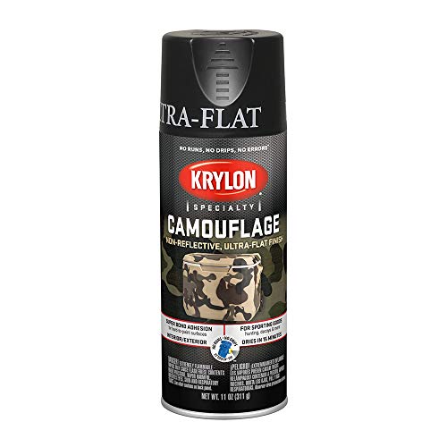Krylon Camouflage Paint, Ultra Flat, Black, 11 oz.