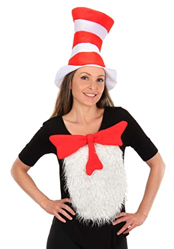 elope Dr. Seuss Cat in The Hat Deluxe Costume Kit for Adults and Kids Standard Multicolor