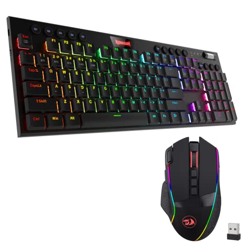 Redragon K618 Wireless Gaming Keyboard & M991 Wireless Gaming Mouse Bundle