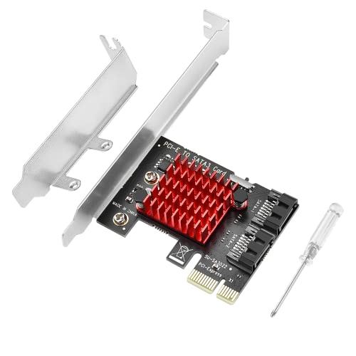 ELUTENG PCIE SATA Expansion Card 2 Port SATA PCIE Card 6GB/s PCI-E X1 SATA 3.0 Controller Plug and Play PCIE to SATA Adapter for Desktop PC Support SSD HDD
