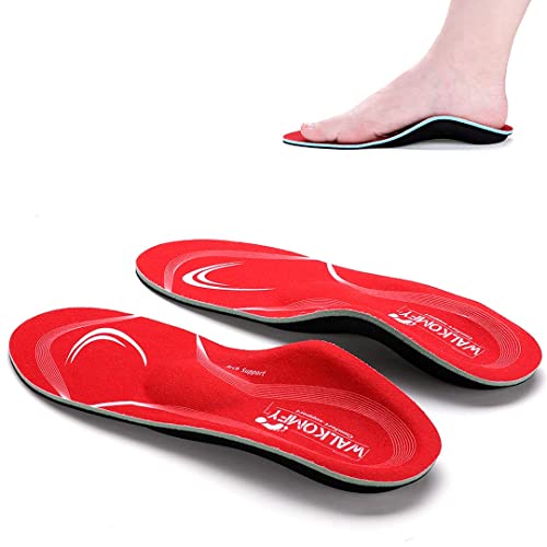 Walkomfy Pain Relief Orthotics, Plantar Fasciitis Arch Support Insoles Shoe Inserts for Maximum Support/All-Day Shock Absorption/Designed for Men and Women 30.5cm