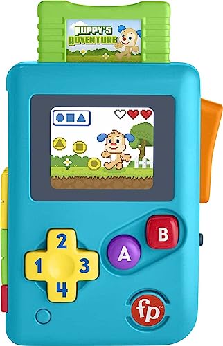 Fisher-Price Laugh & Learn Baby & Toddler Toy Lil’ Gamer Pretend Video Game with Lights & Music for Ages 6+ Months​