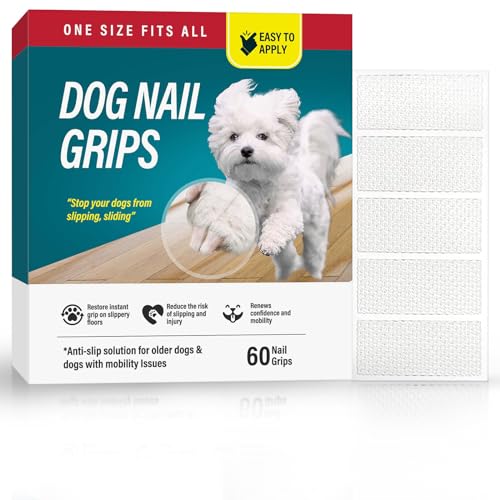 Anti-Slip Tape for Dogs Paw - Nail Grips Wraps Anti-Slip Dog Toe Grips for Instant Traction on Hardwood Floors, Reduce Struggle & Pain, Sliding/Scratching
