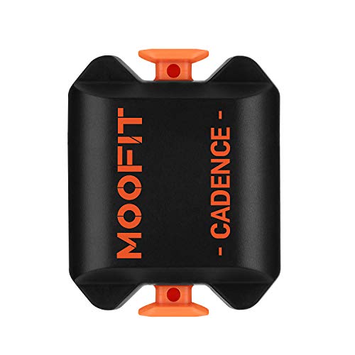 moofit Cadence Sensor Bluetooth/ANT+ IP67 Waterproof Wireless RPM Cycling Spin Bike Cadence Sensor for Wahoo/Zwift/OpenRider/Endomondo/TacX/TrainerRoad (MooFit app Unavailable)
