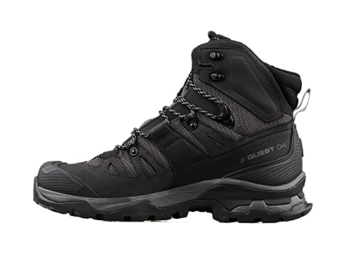 Salomon Quest 4 Gore-TEX Hiking Boots for Men, Magnet/Black/Quarry, 9.5