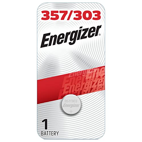 Energizer 357/303 Batteries (1 Pack), 1.5V Silver Oxide Button Cell Batteries
