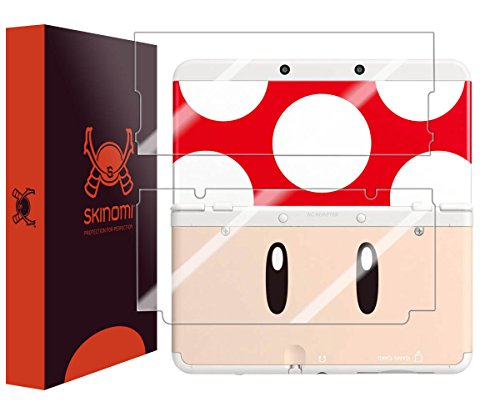 Skinomi Full Body Skin Protector Compatible with Nintendo 3DS (Cover Plates Only)(2015)(Screen Protector + Back Cover) TechSkin Full Coverage Clear HD Film