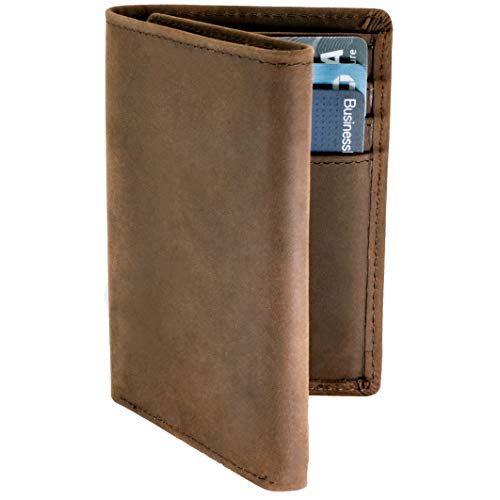 STAY FINE Top Grain Leather Trifold Wallet for Men | Ultra Strong Stitching | Handcrafted Argentinian Leather | RFID Blocking | Extra Capacity Trifold Wallet |Thin and Sophisticated Tri-Fold Design