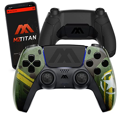 MODDEDZONE Smart Extreme Modded Controller + Anti Recoil | Back Remappable Paddles | Interchangeable Thumbsticks | Hair Triggers | Tactical Buttons | Compatible with PS5 Console & PC | APP controlled