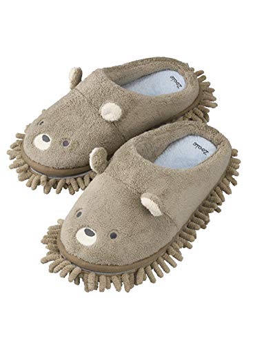 Carari Cleaning Slippers, 9.1-9.8 inches (23-25 cm), Bear, Just Put On, Floor Cleaning, Removable and Washable, Marshmallow Texture, Fluffy, Springy, CB Japan, Karari Zooey