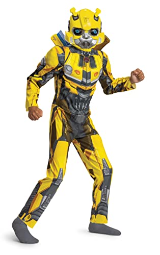 Disguise Bumblebee Muscle Costume for Kids, Official Transformers Rise of the Beasts Padded Costume and Mask, Size (4-6)
