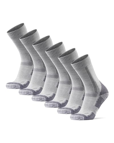 DANISH ENDURANCE Merino Wool Hiking Socks for Men & Women - Moisture Wicking Hiking Socks Cushioned to Prevent Blisters and Sore Feet - Small, Medium, Large sizes - 3 Pair Pack for Men and Women