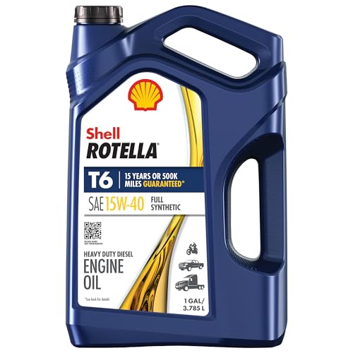 Shell Rotella T6 Full Synthetic 15W-40 Diesel Engine Oil (1-Gallon, Single Pack)