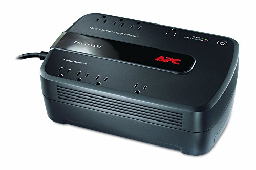 APC Back-UPS 550VA UPS Battery Backup & Surge Protector (BE550G) (Renewed)