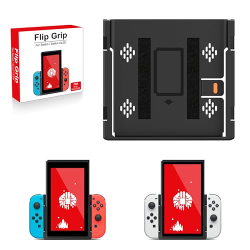 ASTONEY Switch Portrait Mode Flip Grip Handheld for Nintendo Switch OLED, Vertical Mode Orientation Works with Joy-con Grips Stand