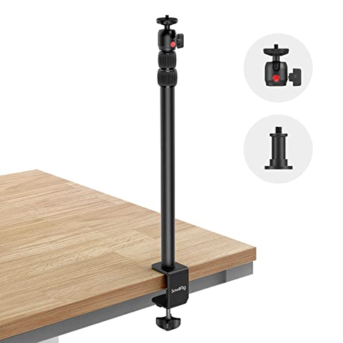 SmallRig Camera Desk Mount Table Stand, Adjustable Light Stand 15'-35', Tabletop C Clamp for DSLR Camera, Ring Light, Live Streaming, Photo Video Shooting