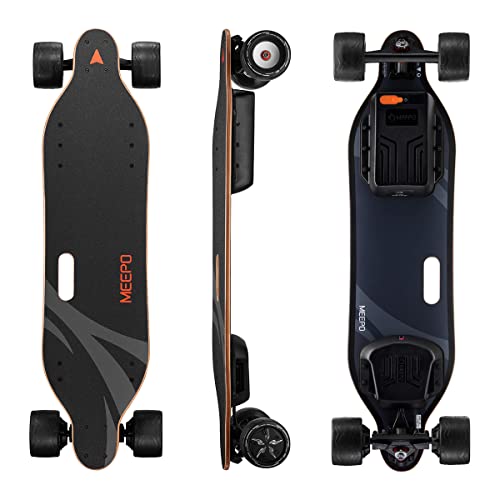 MEEPO V3S ER Electric Skateboard with Remote 20 Mlies Long Range, 29Mph Top Speed,Dual 540W High-Powered Motors, 105mm Dount Wheels for Beginners