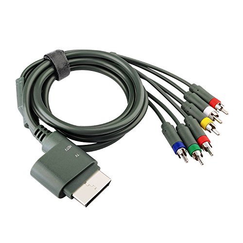 traderplus 6ft Component HDTV Video & RCA Stereo AV Cable Cord for Microsoft Xbox 360 / Xbox 360 Slim