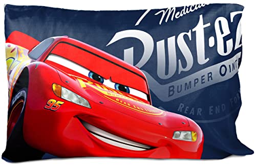 Jay Franco Disney Pixar Cars Sun Ride 1 Single Reversible Pillowcase Featuring Lightning McQueen- Double-Sided Kids Super Soft Bedding (Official Disney Pixar Product)