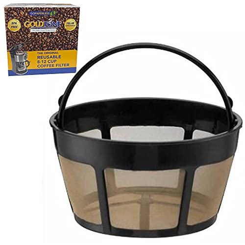 GOLDTONE Reusable 8-12 Cup Basket Coffee Filter fits Hamilton Beach Coffee Makers and Brewers. Replaces your Hamilton Beach Reusable Coffee Filter - BPA Free