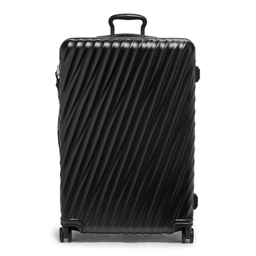 TUMI - 19 Degree Extended Trip Expandable 4-Wheeled Packing Case - Hard Side Suitcase with Spinner Wheels - Spacious International Travel Luggage with Secure Storage - Black Texture